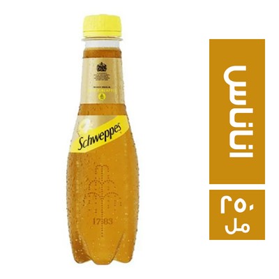 شويبس مشروب شعير جولد اناناس بلاستيك - 250 مل